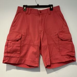 Polo Ralph Lauren Cargo Shorts Mens Size 34 Salmon Pink Red Distress Chino